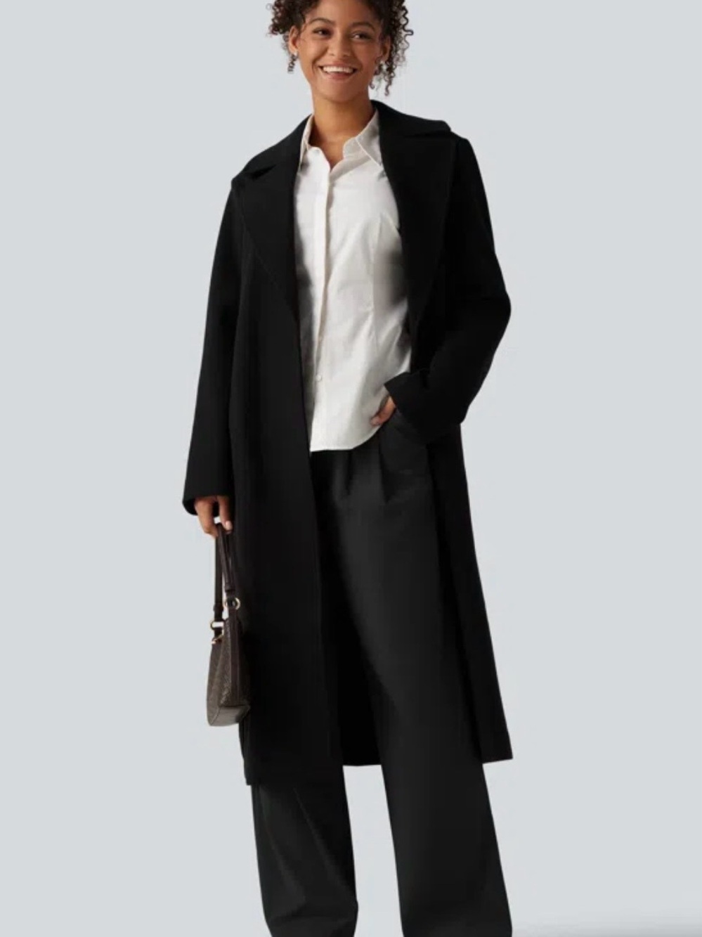 NWT Halara Flex High Waisted Pleated Wide Leg Work Pants Black Size 8